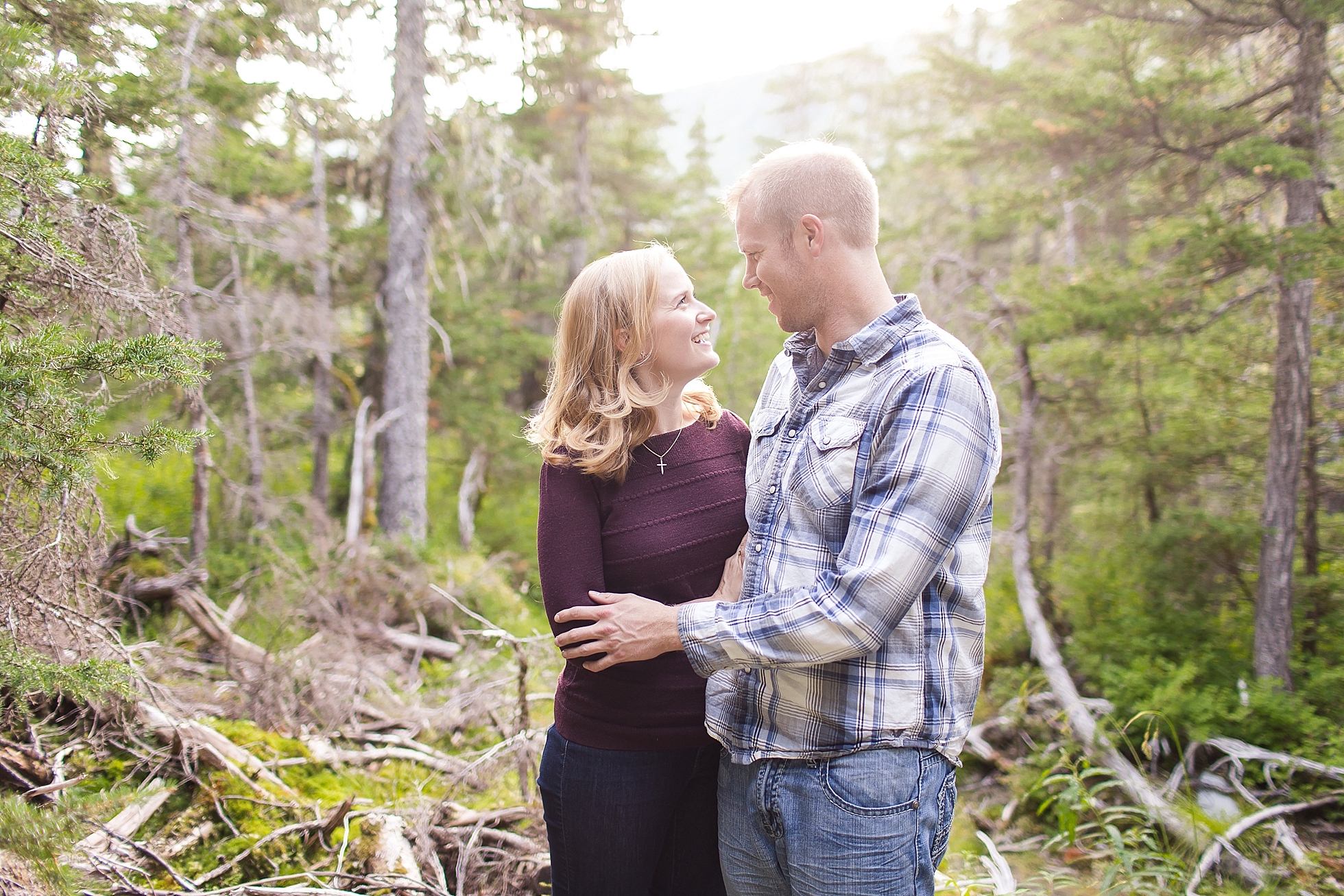 forrest woodsy engagement photos