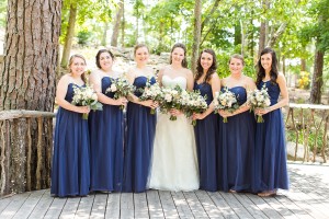 navy bridesmaids indigo falls