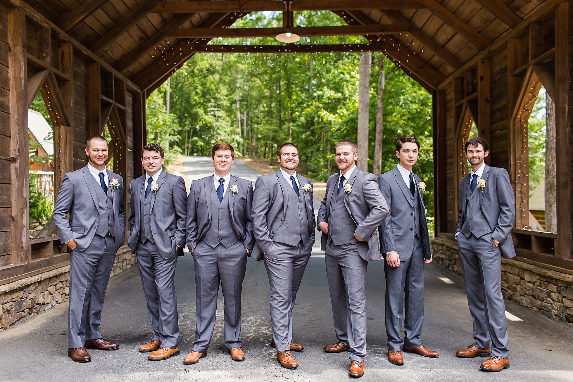 groomsmen indigo falls wedding