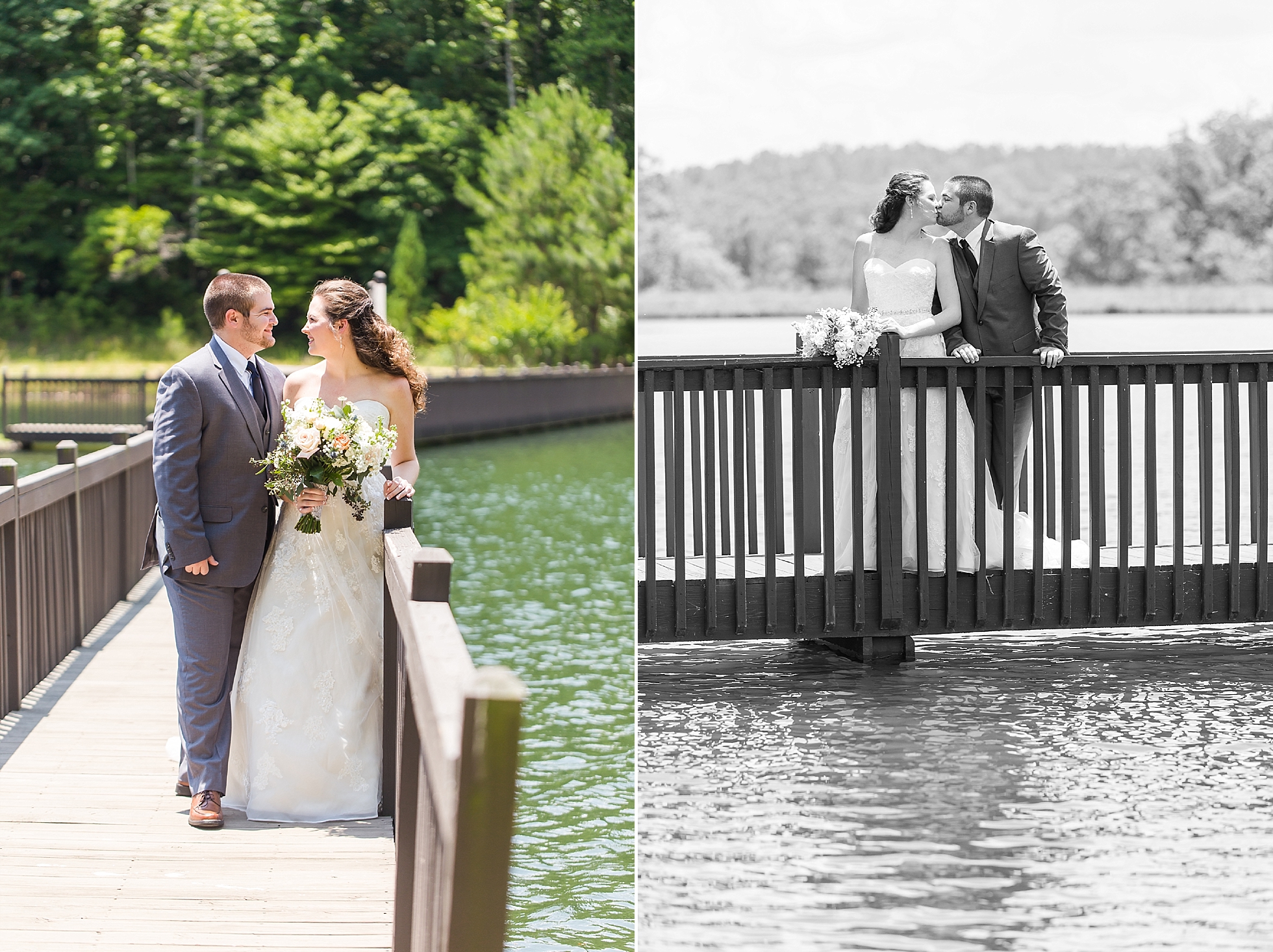 bride wedding dock photos