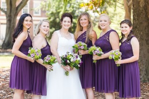 purple bridesmaids athens wedding