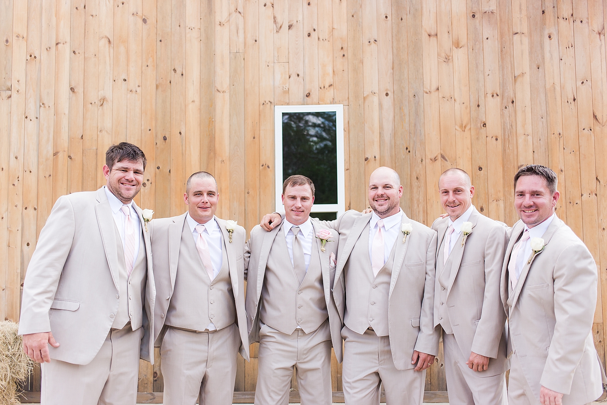 groomsmen barn wedding