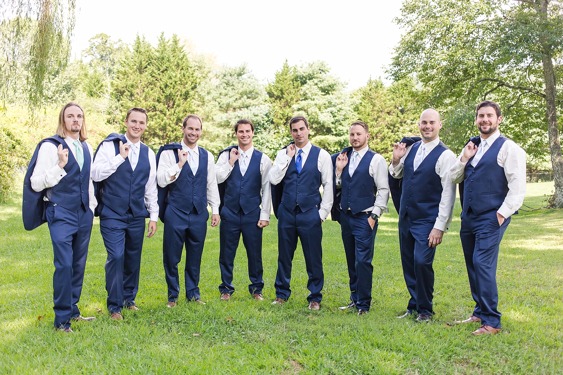 wedding groomsmen navy