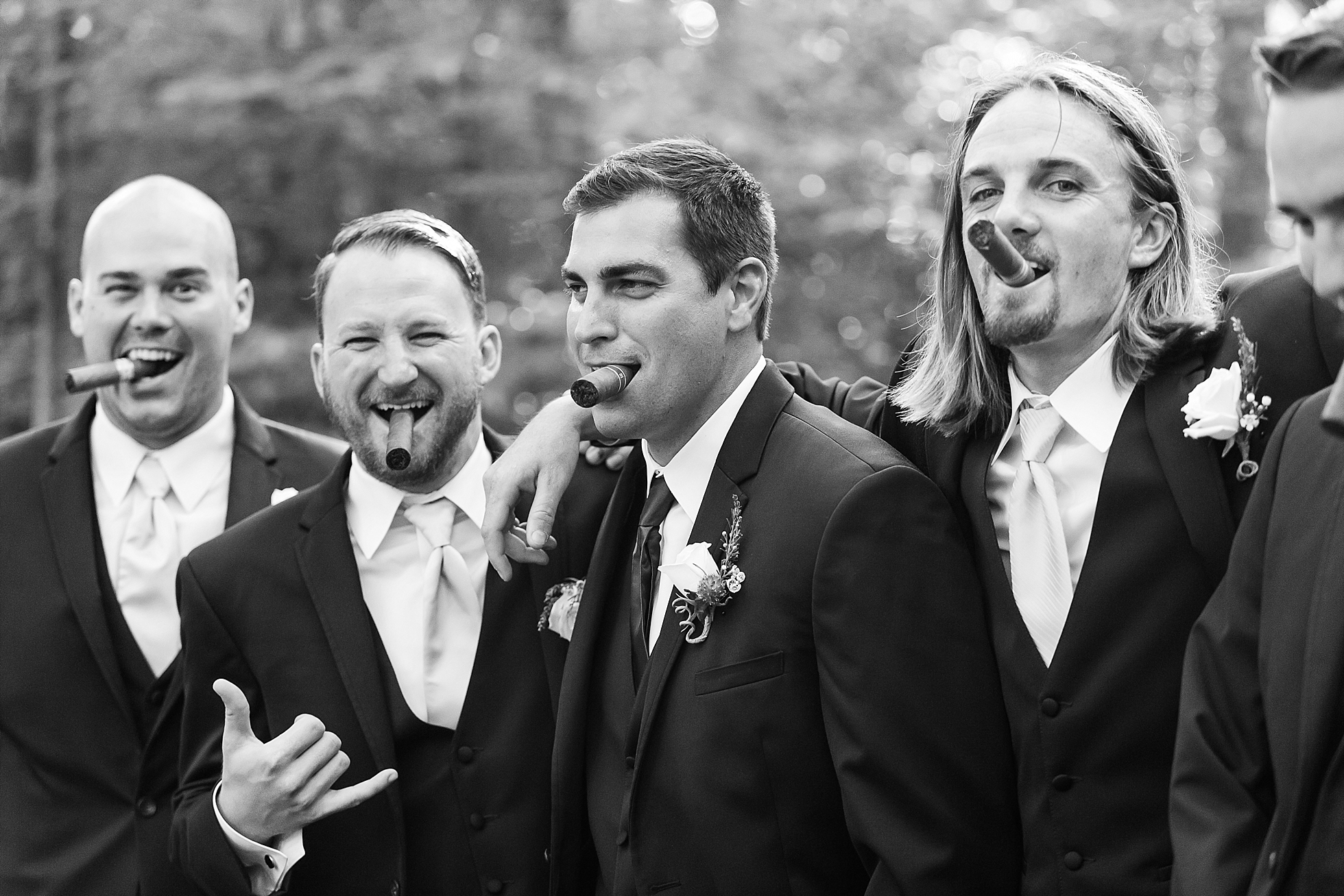 groomsmen cigars atlanta wedding