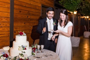 cake cutting wedding reception