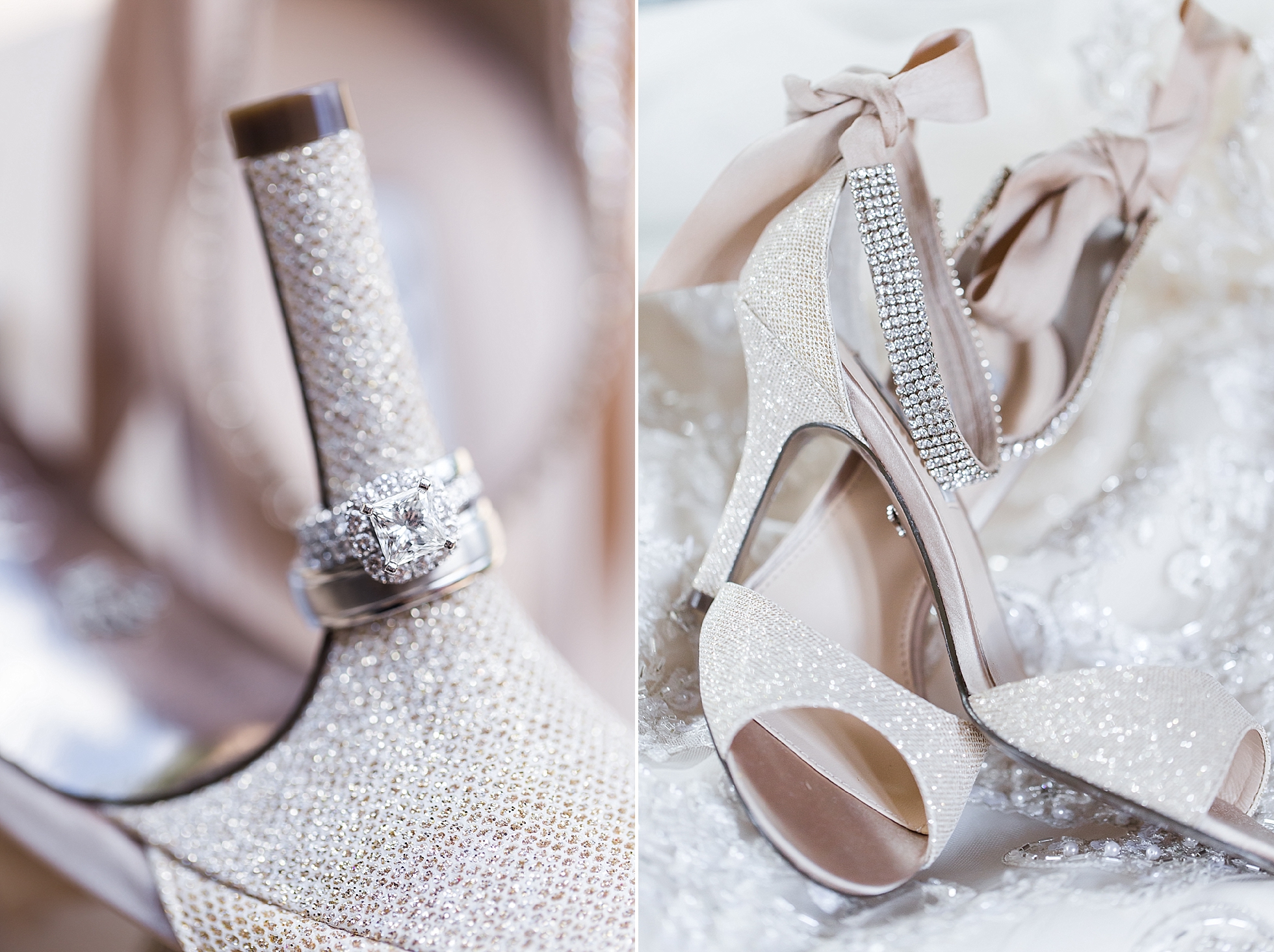 bride shoes glitter gold