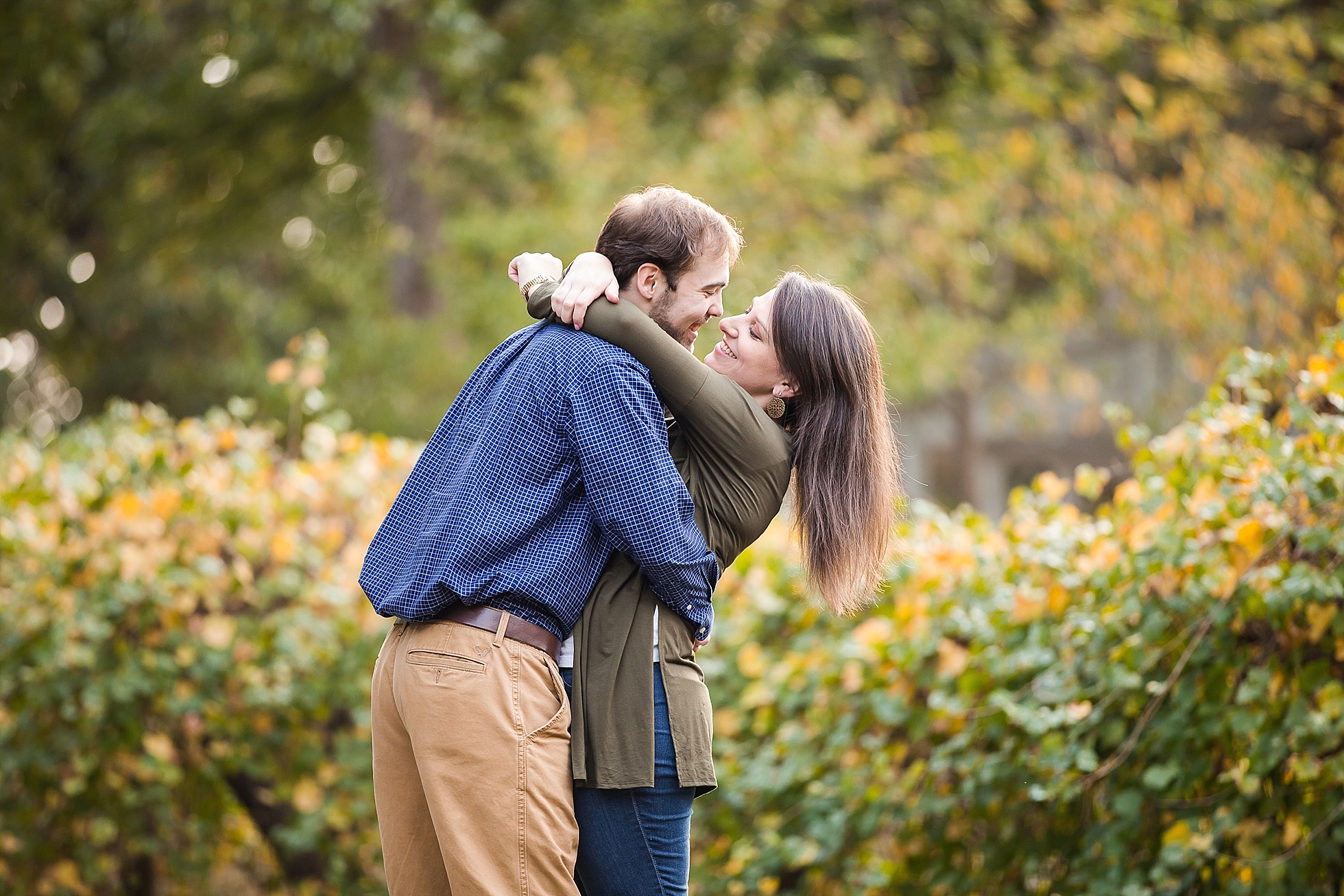 fall engagement photography