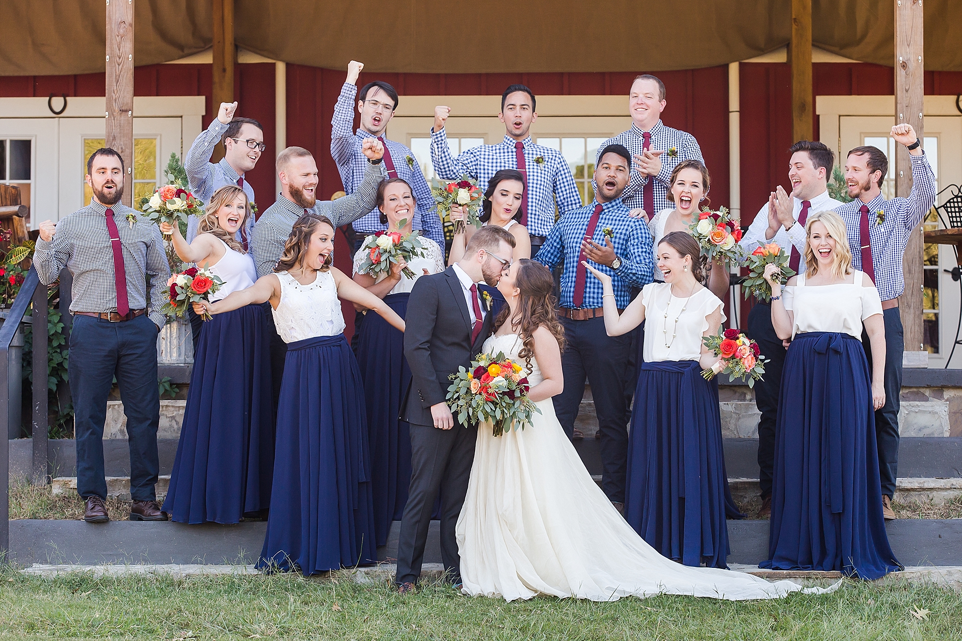 navy blue hipster wedding party