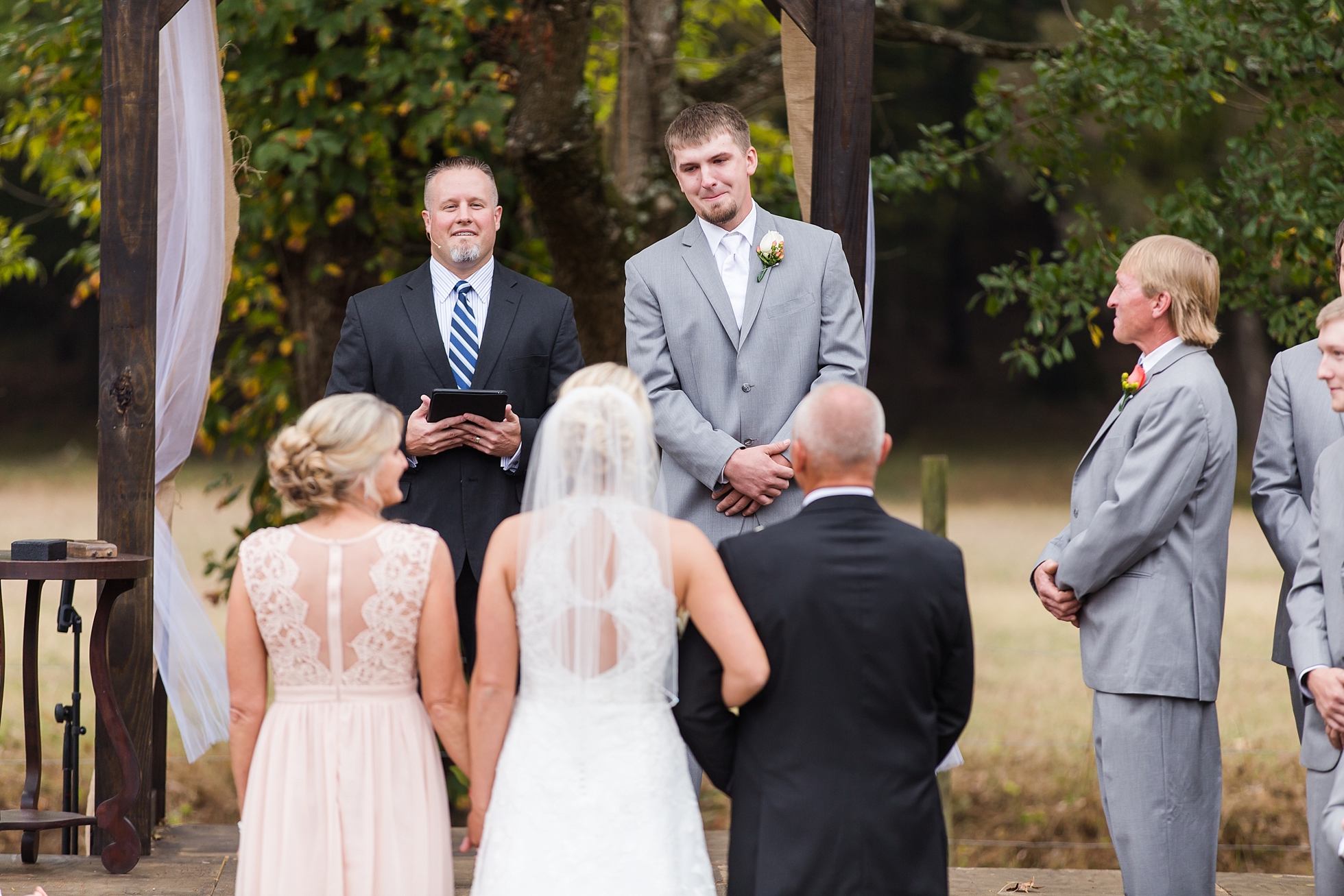 groom reaction wedding ceremony