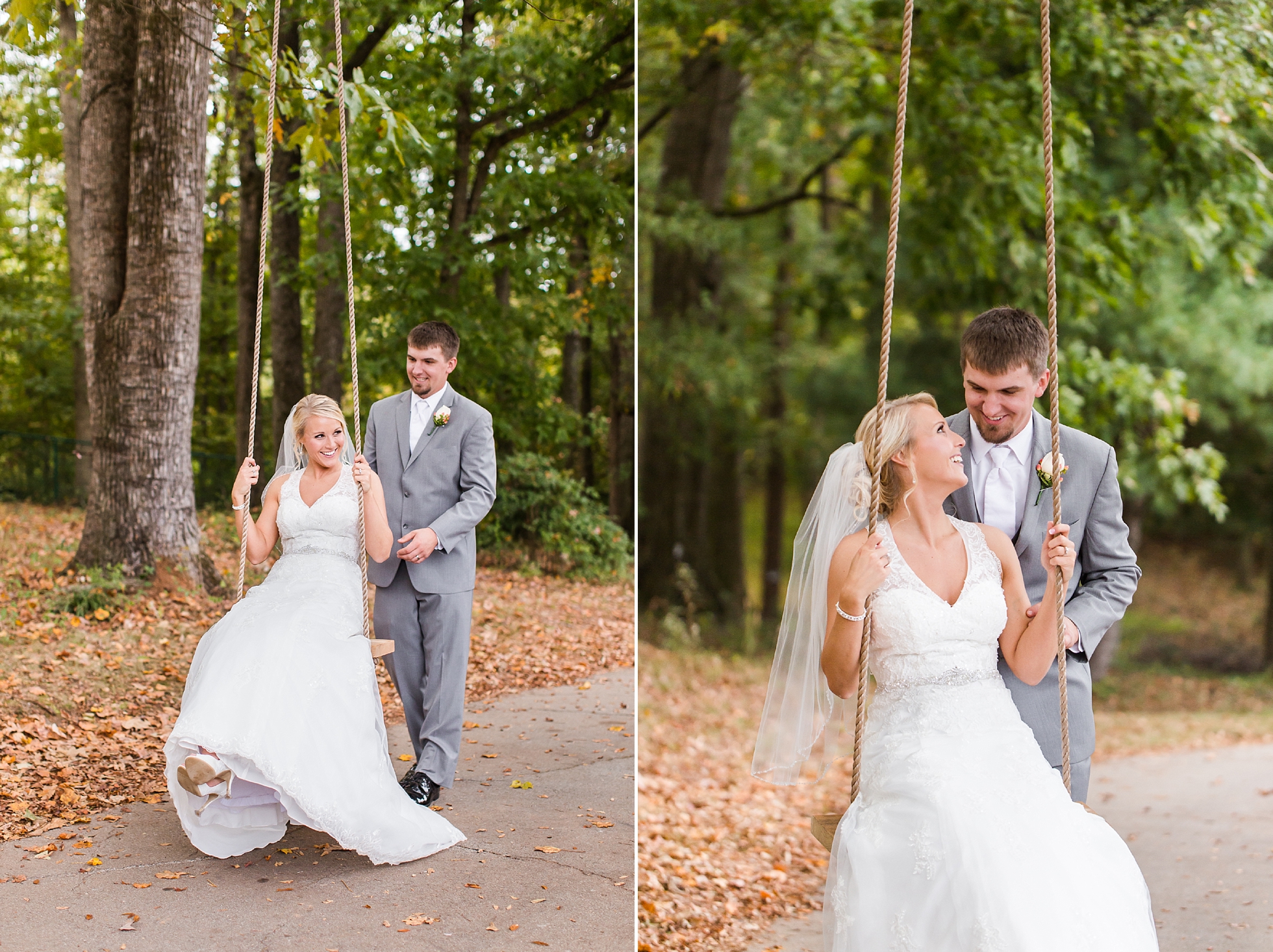rope swing wedding photos