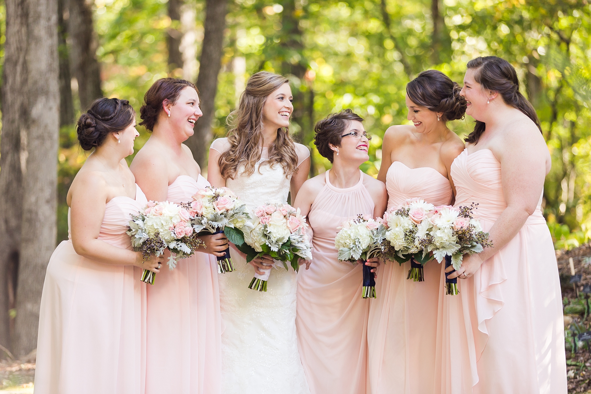 pink bridesmaids athens ga wedding
