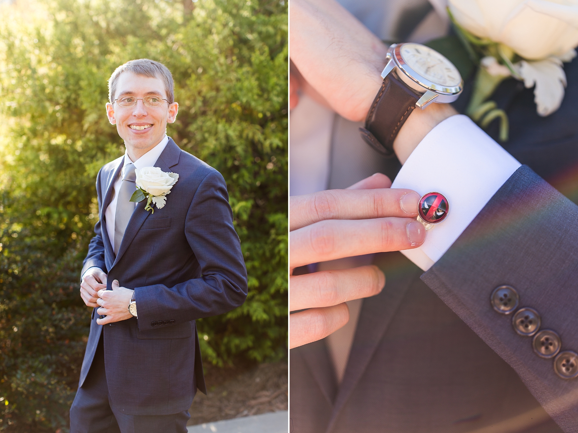 cufflinks groom superhero
