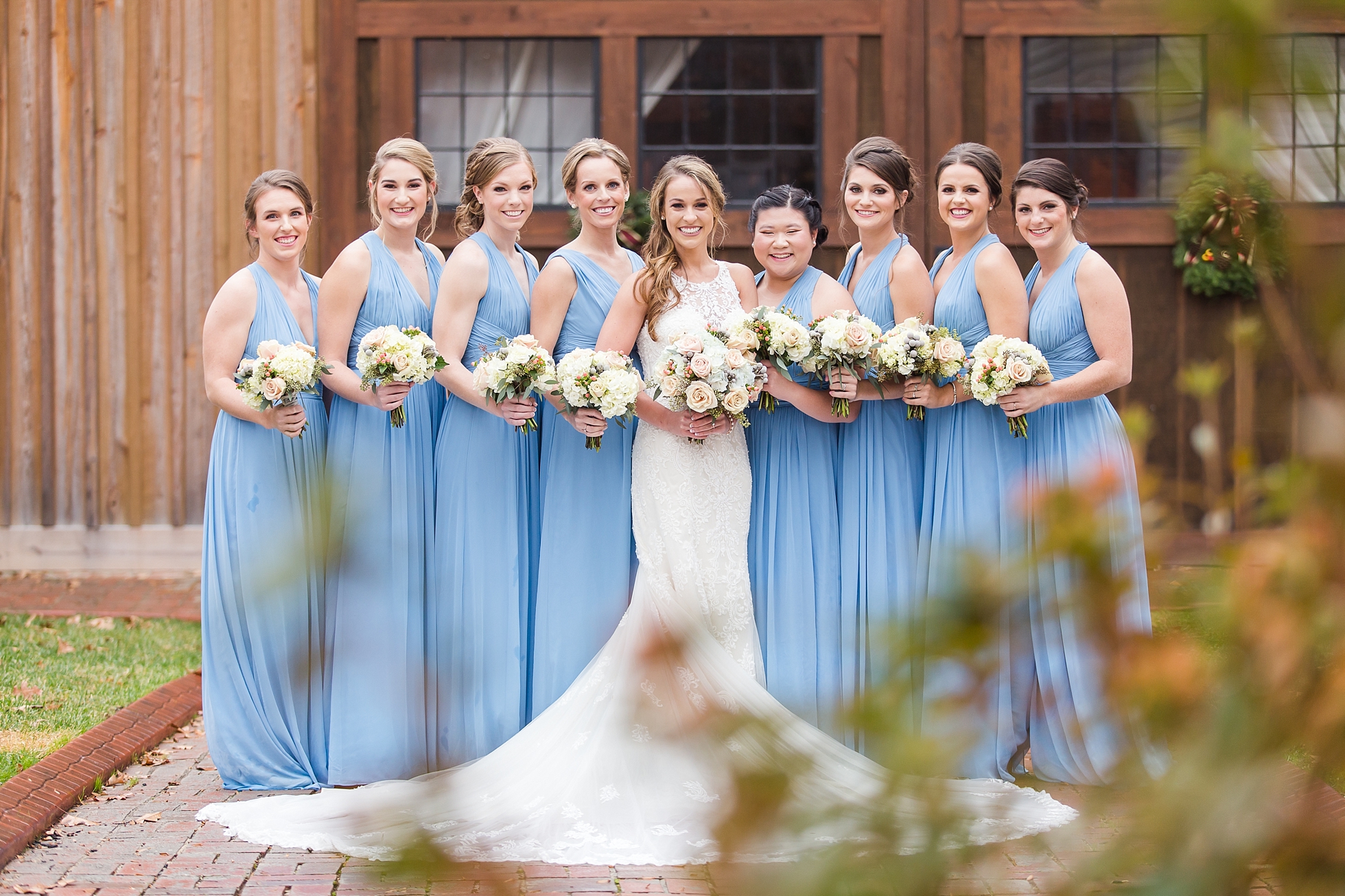 baby blue bridesmaids dresses
