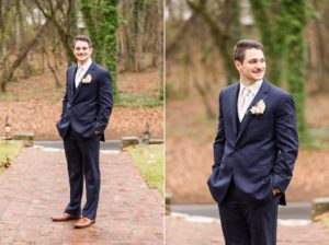 groom wedding winter