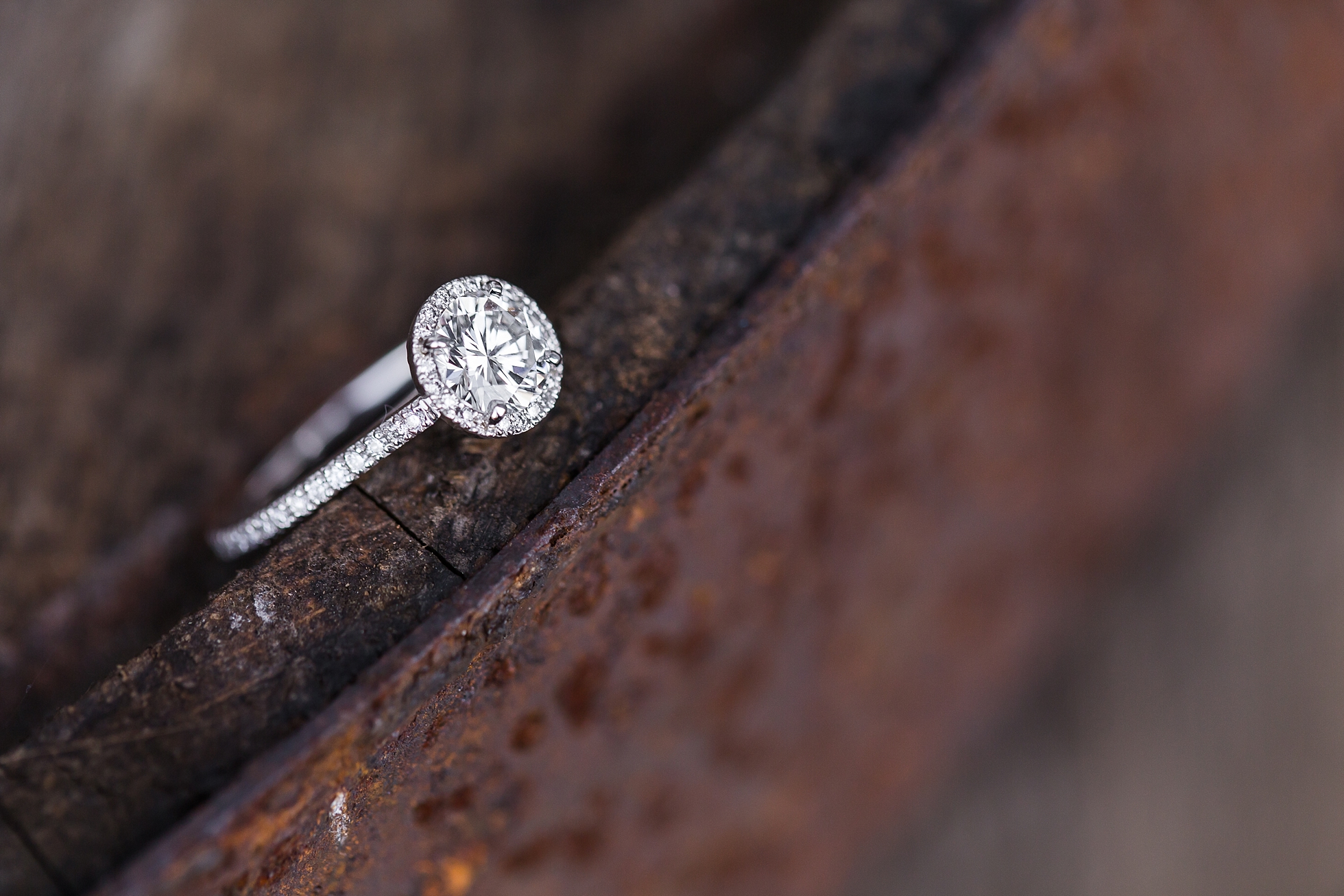 rustic engagement ring photo