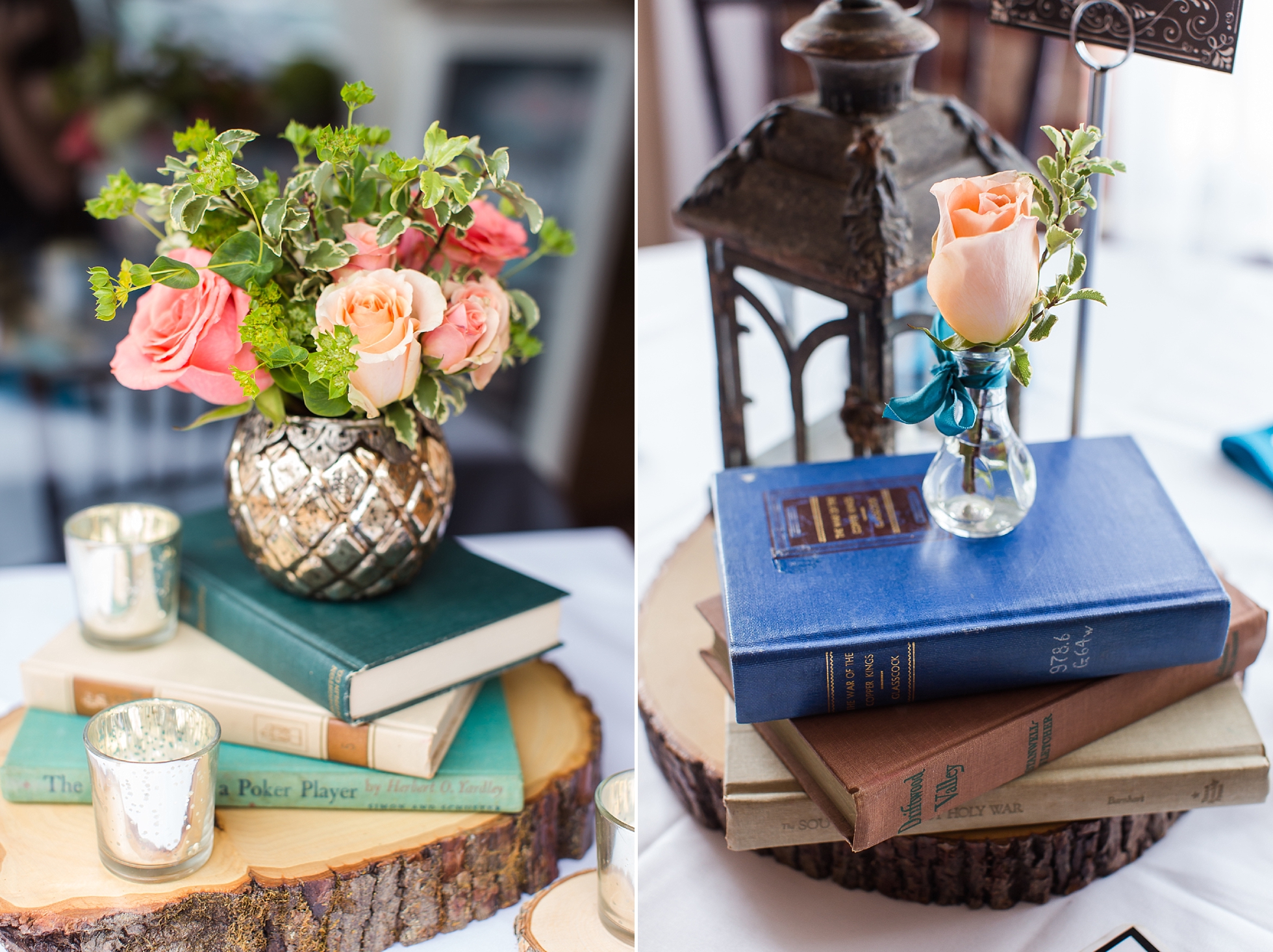 book table decor centerpieces wedding
