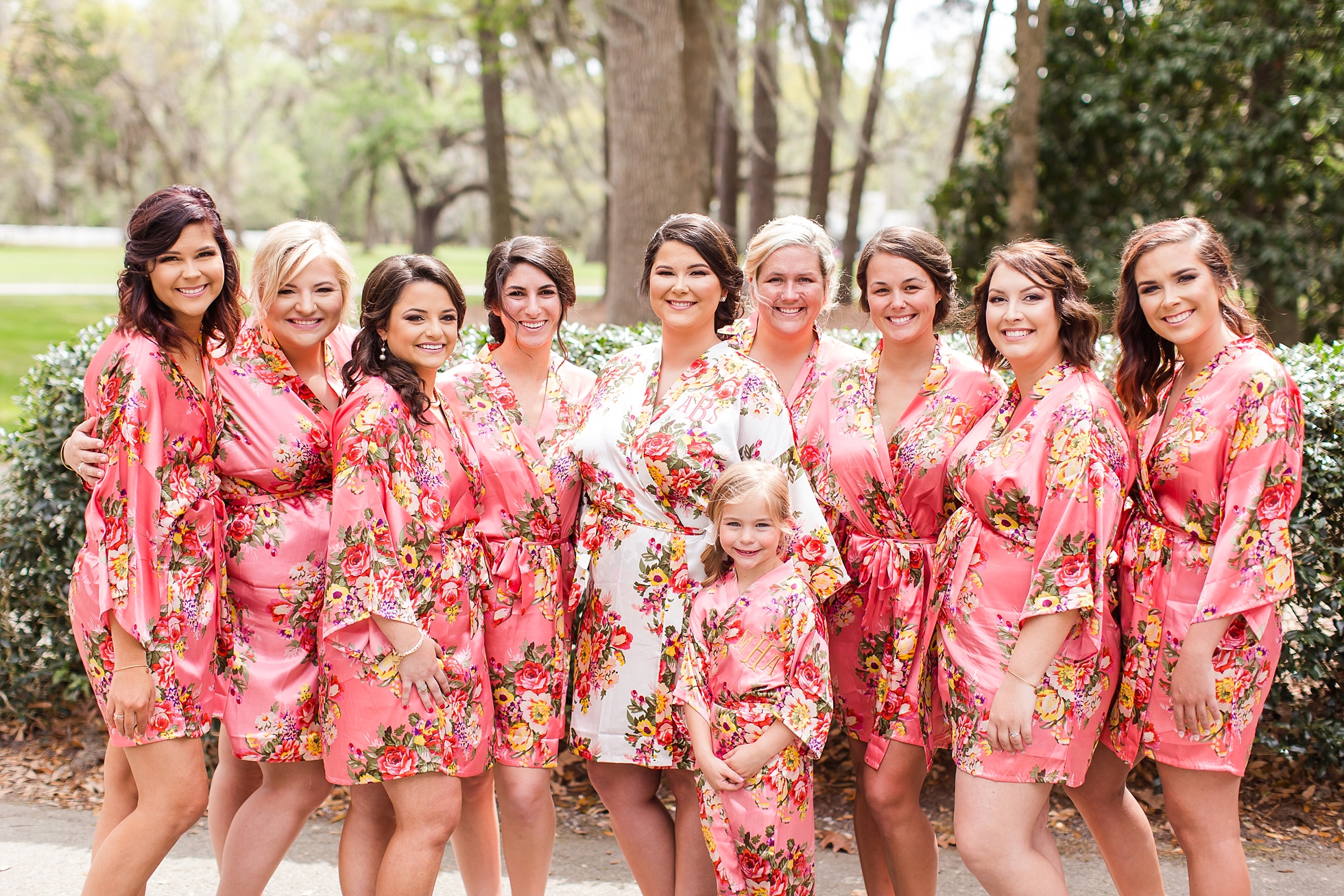 robes floral bridesmaids wedding