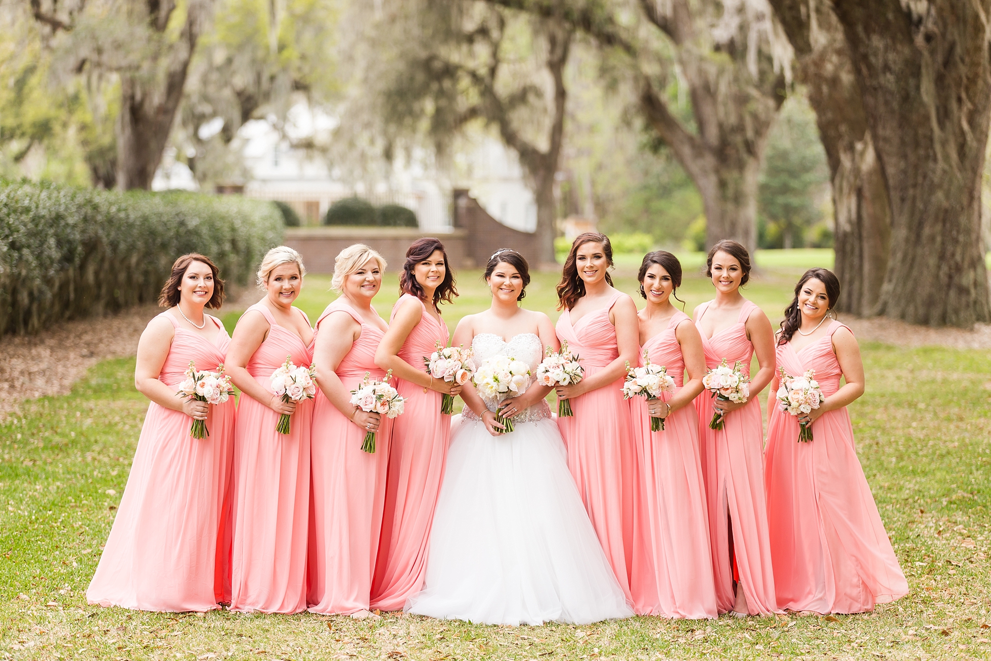 savannah blush pink wedding bridesmaids