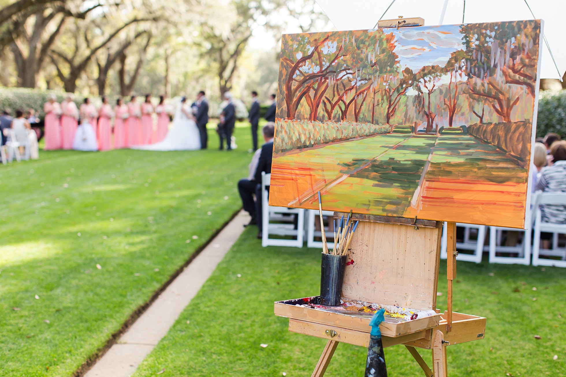 wed on canvas painting ceremony wedding