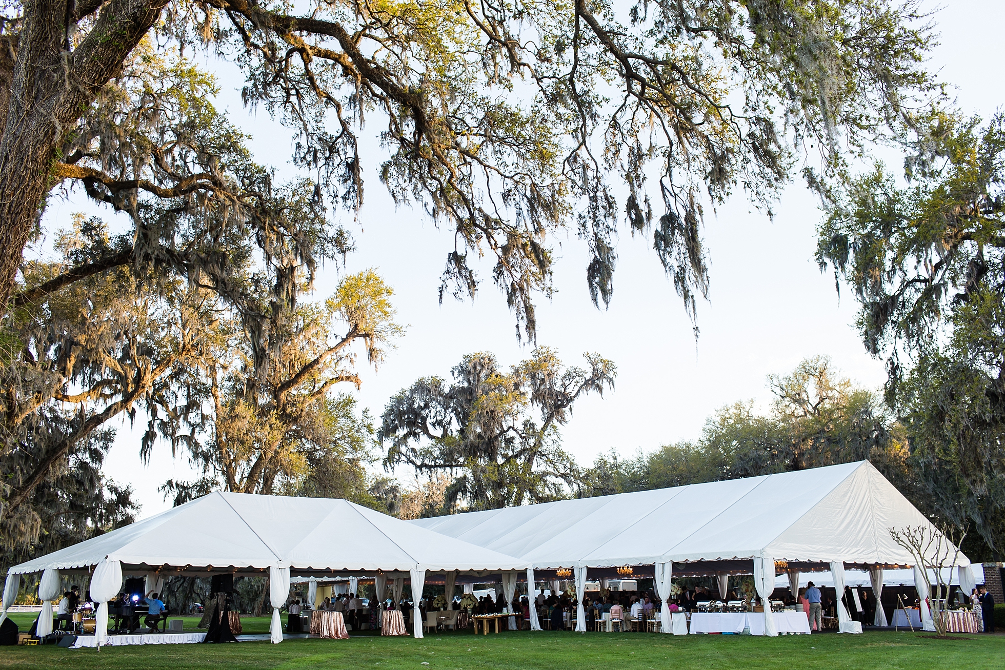 outdoor wedding reception tent ford plantation