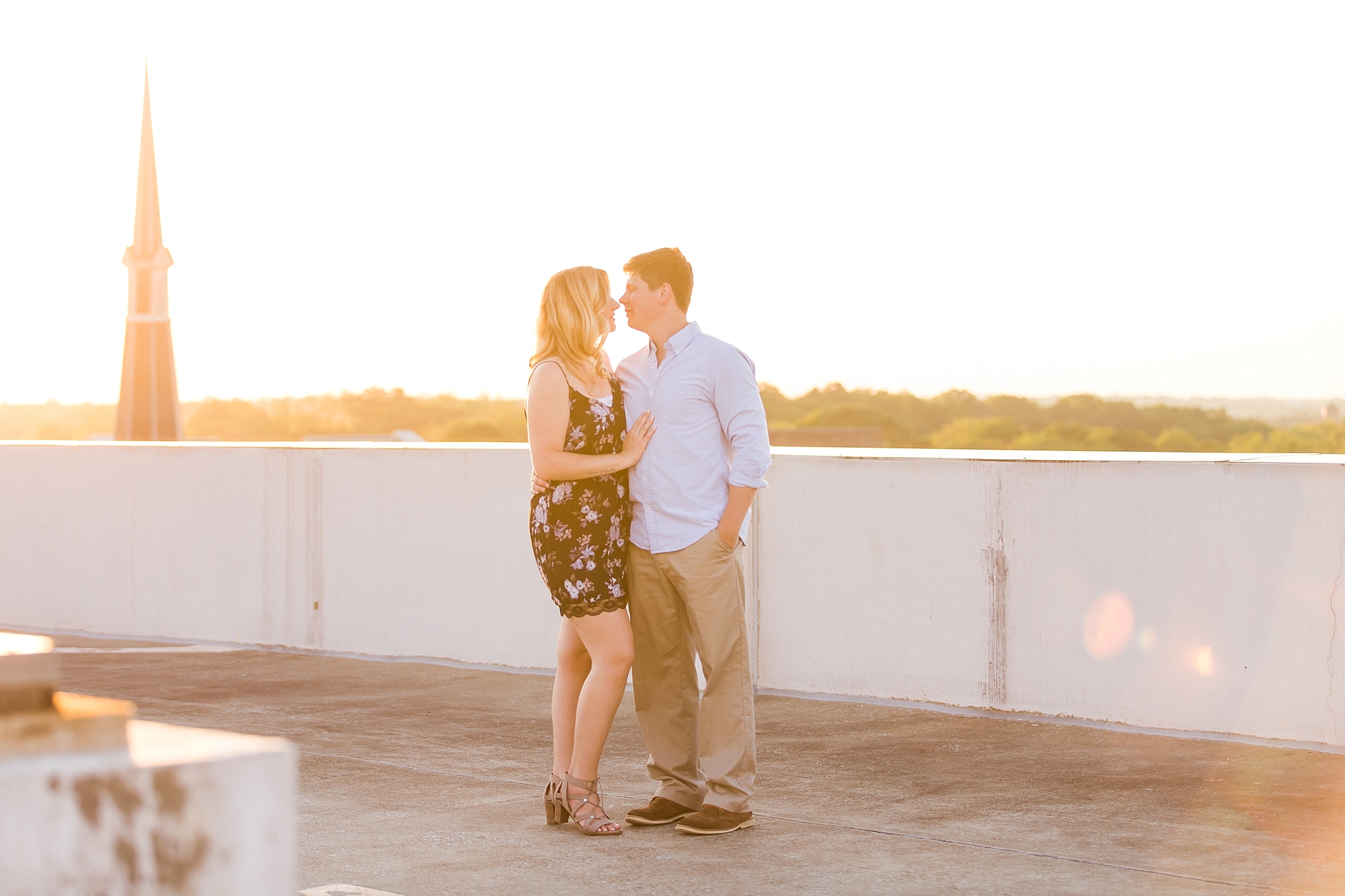 rooftop sunset engagement athens