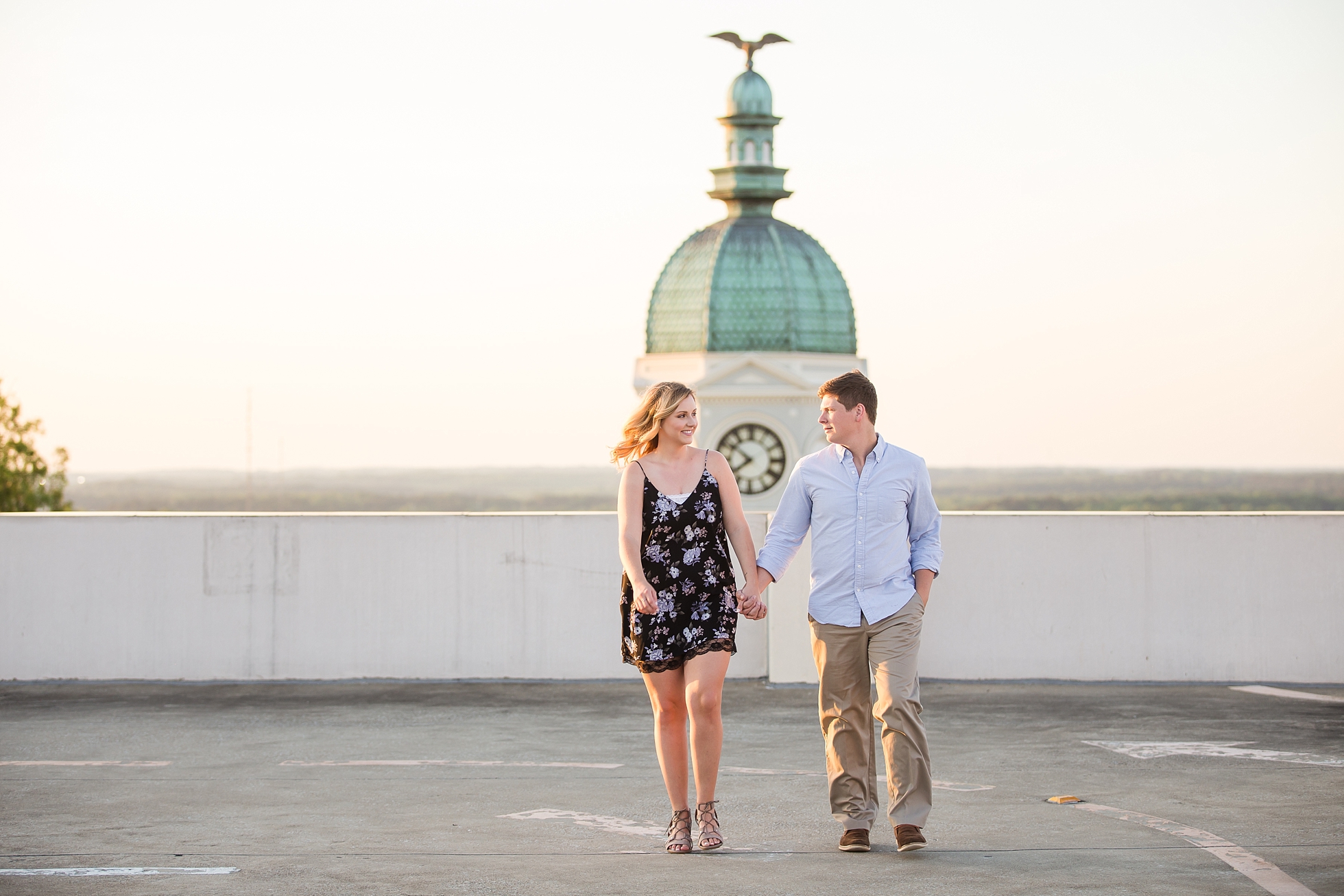city hall athens rooftop engagement