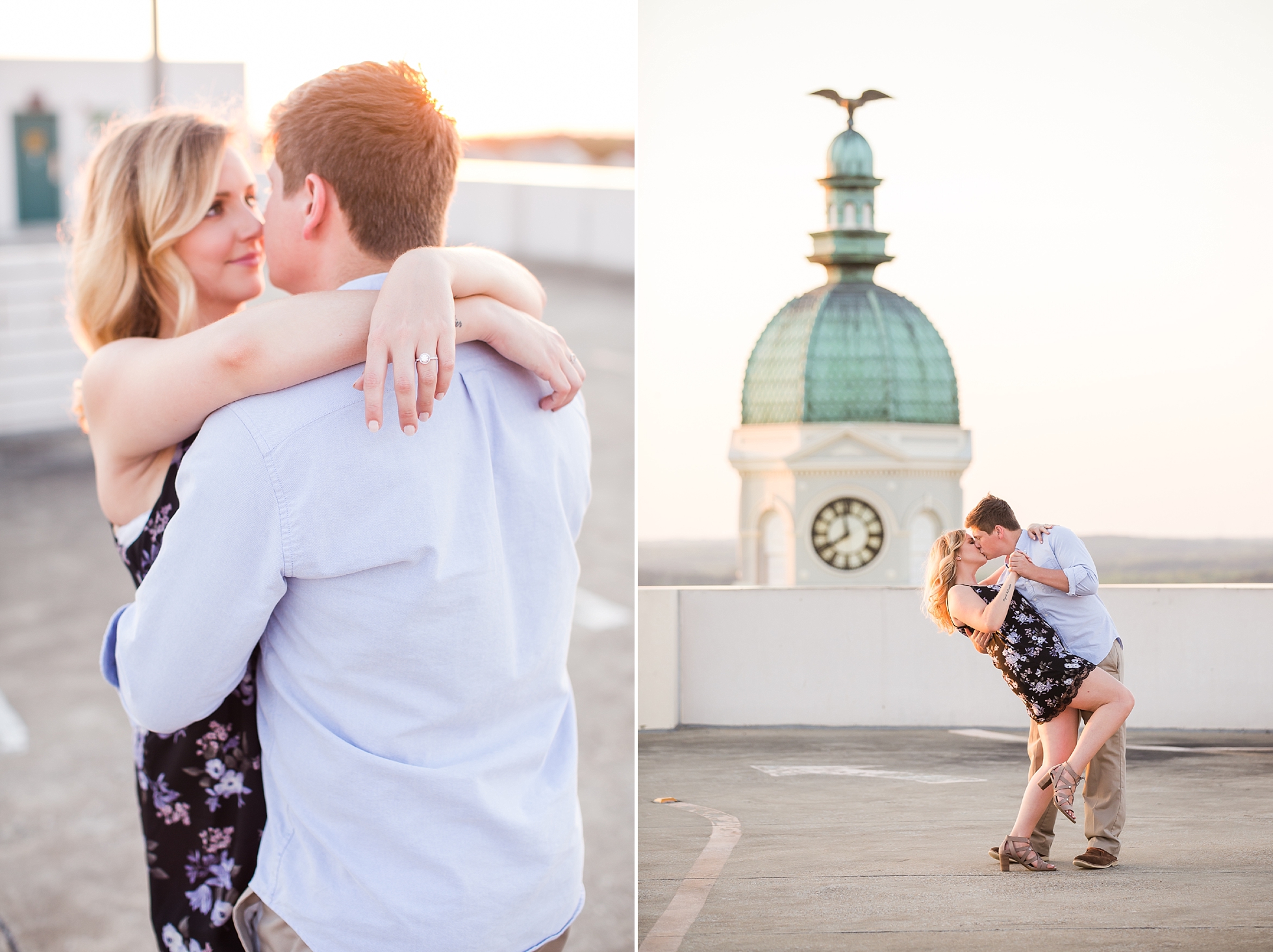 city hall athens rooftop engagement