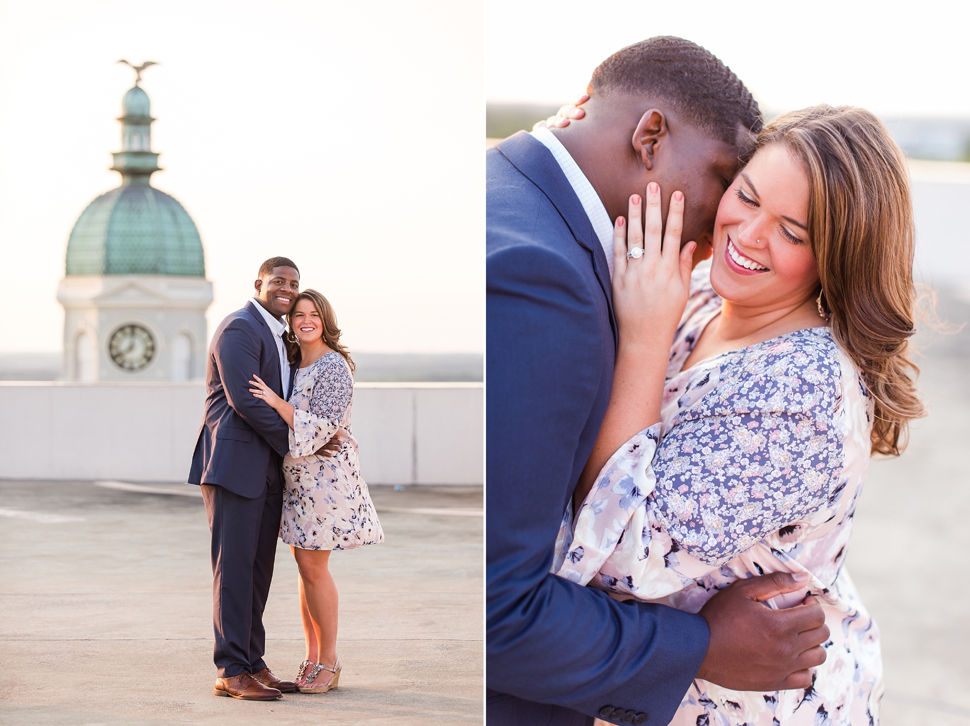 athens georgia rooftop engagement