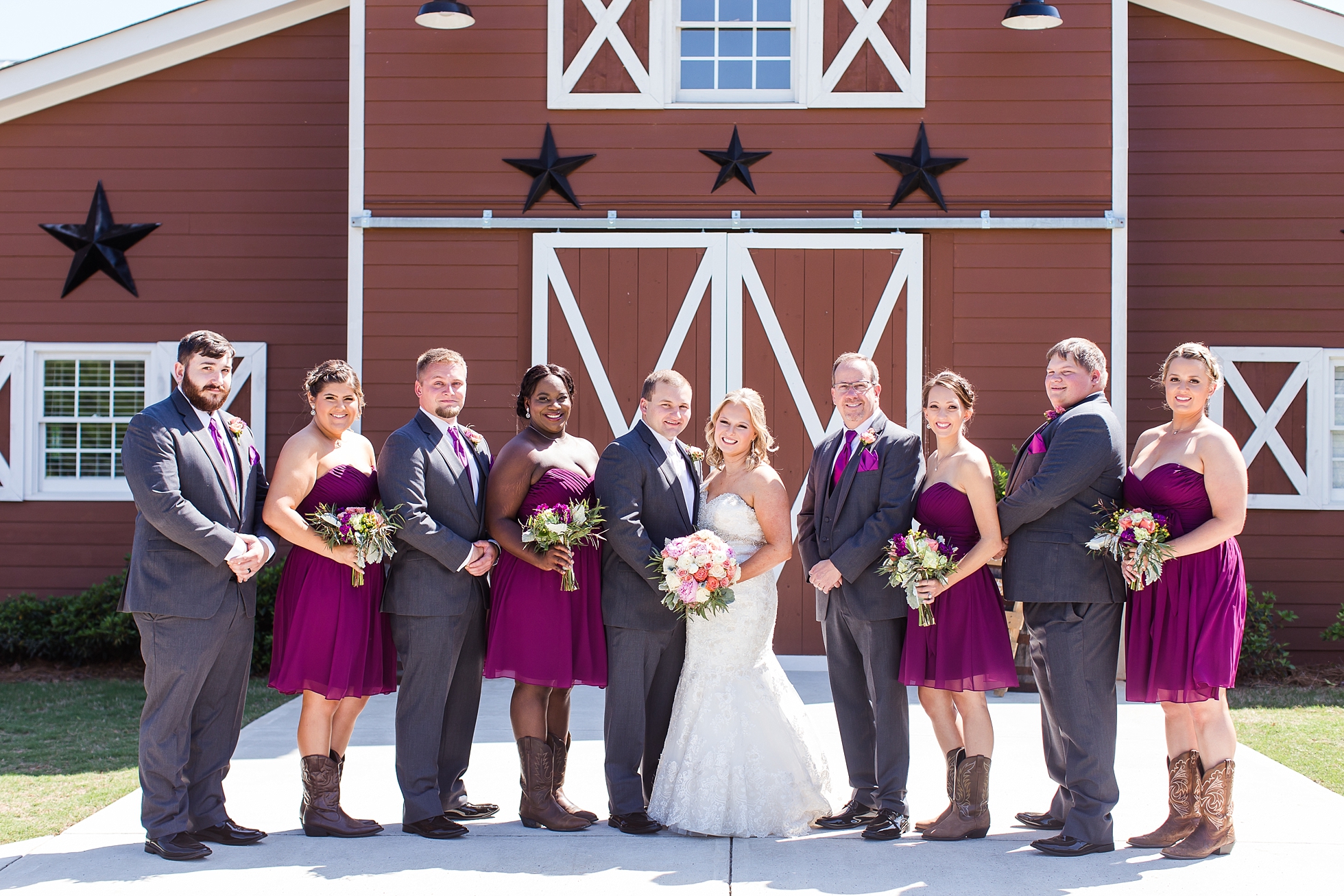 wedding party barn