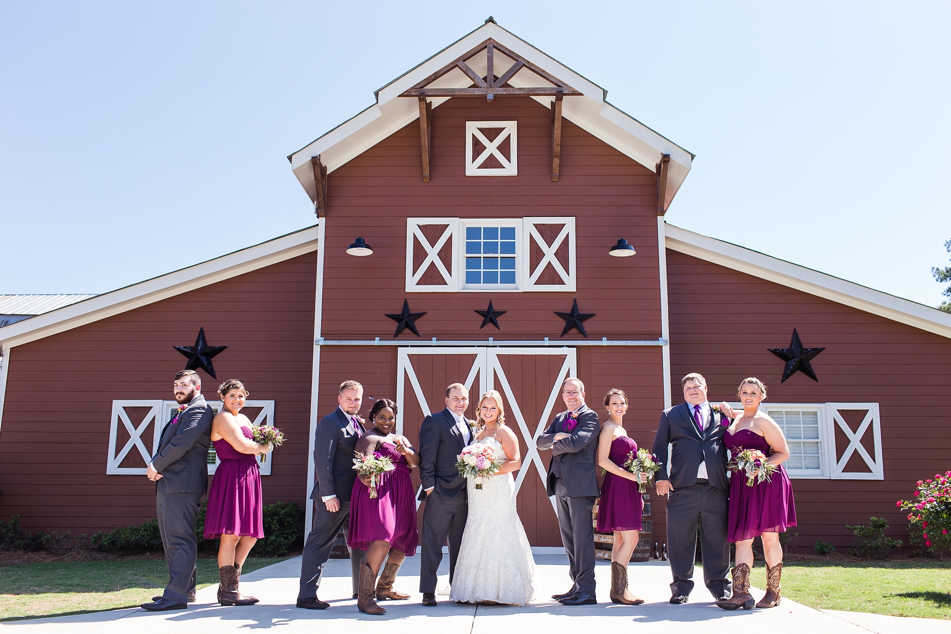 9 oaks farm wedding party