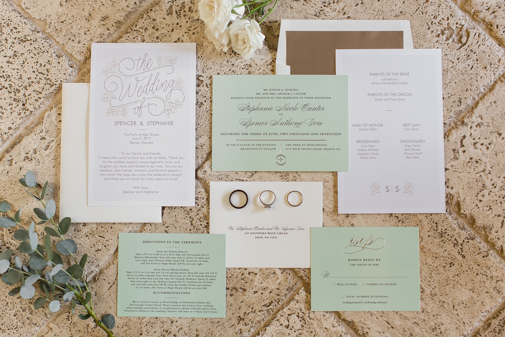 atlanta wedding invitation details