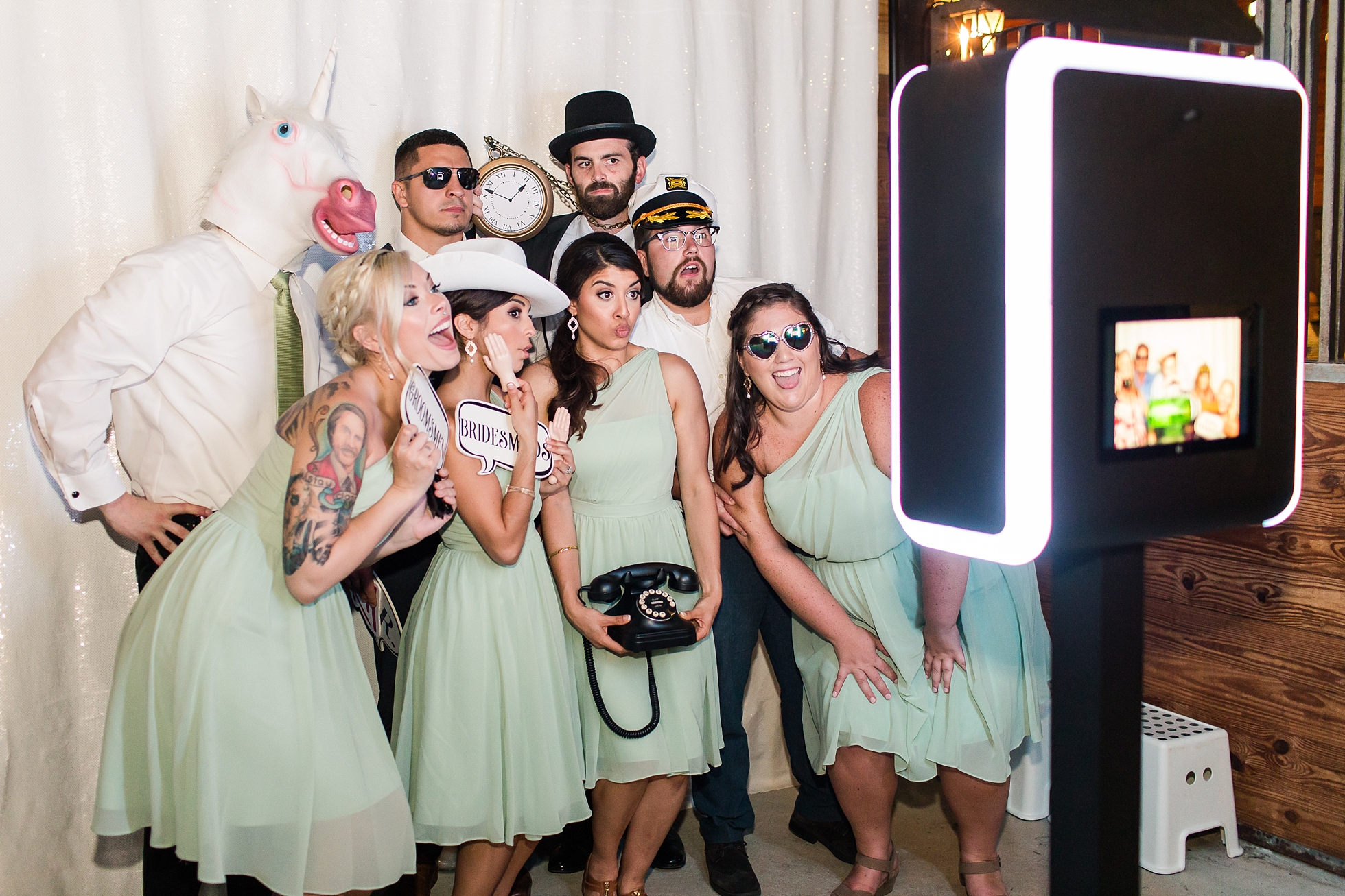 off the wall photo booth wedding