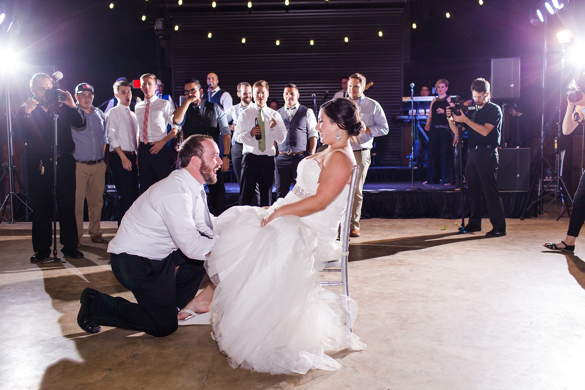 garter toss wedding reception