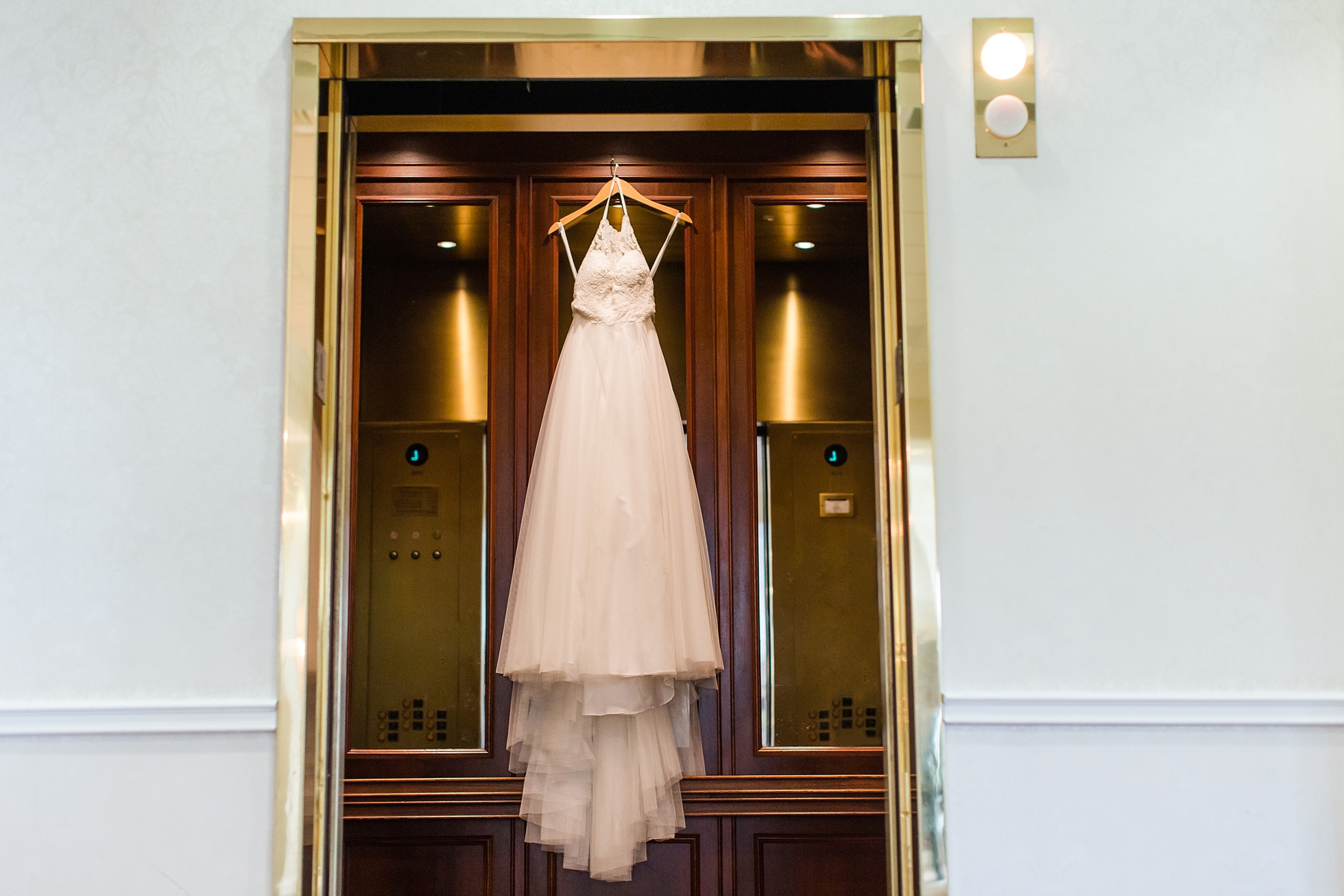 elevator wedding hotel dress