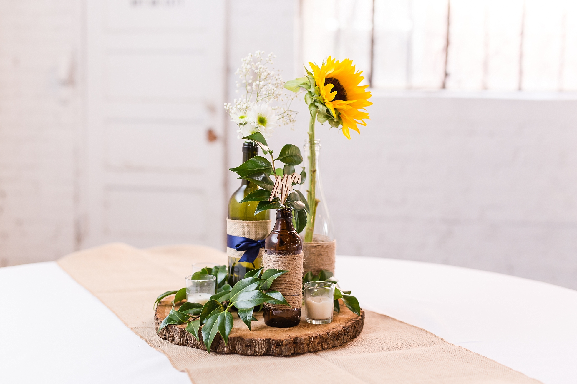 sunflower wedding table decor centerpieces