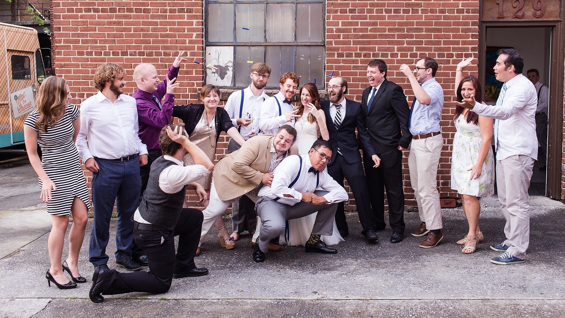 humans vs zombies wedding photos