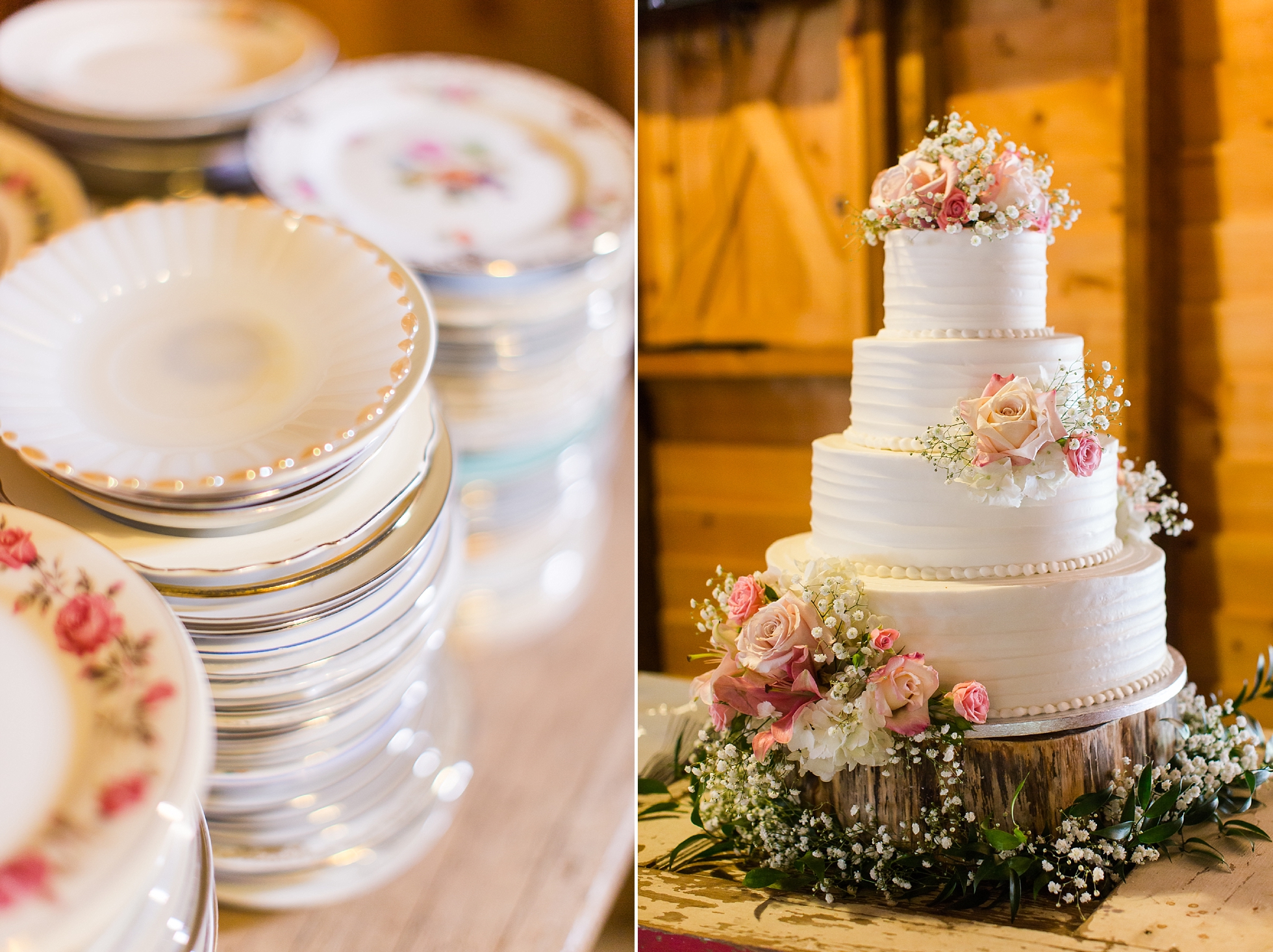 cake vintage china plates wedding