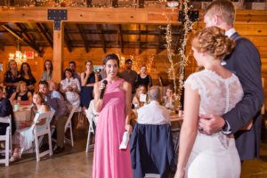 barn wedding toasts reception