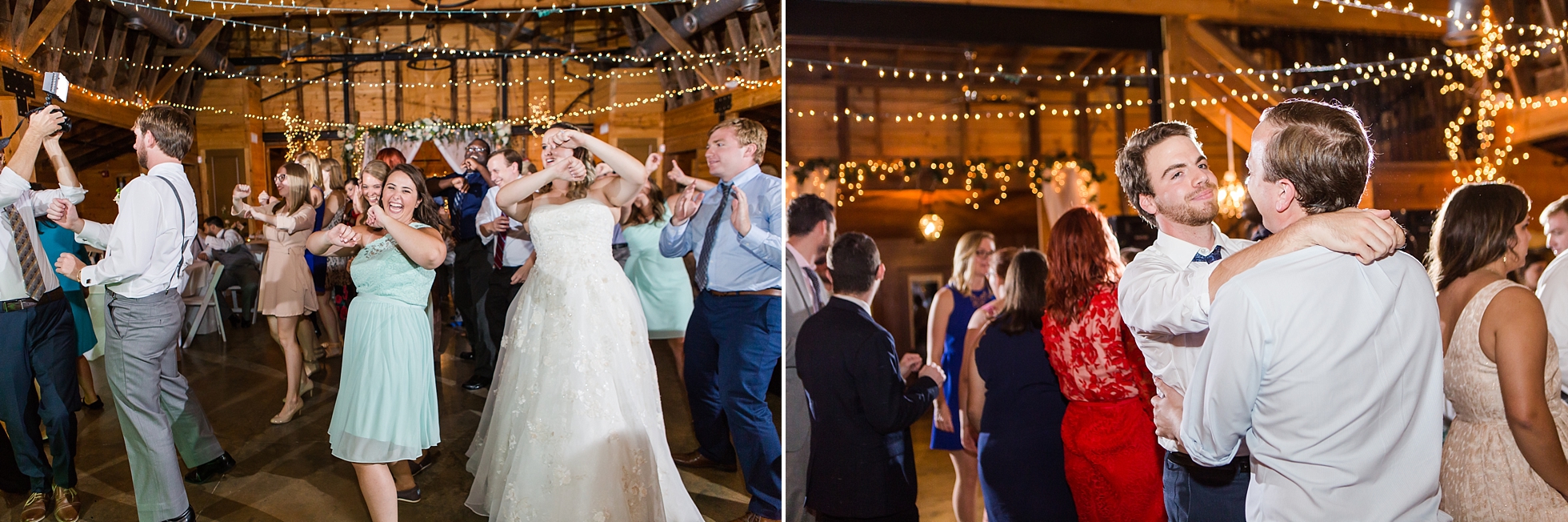dancing 9 oaks farm barn wedding reception