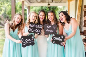 chalkboard signs bridesmaids photo idea