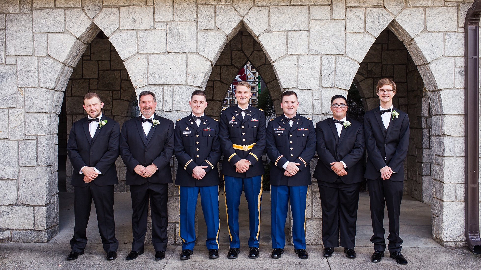 navy military army dress blues wedding groomsmen