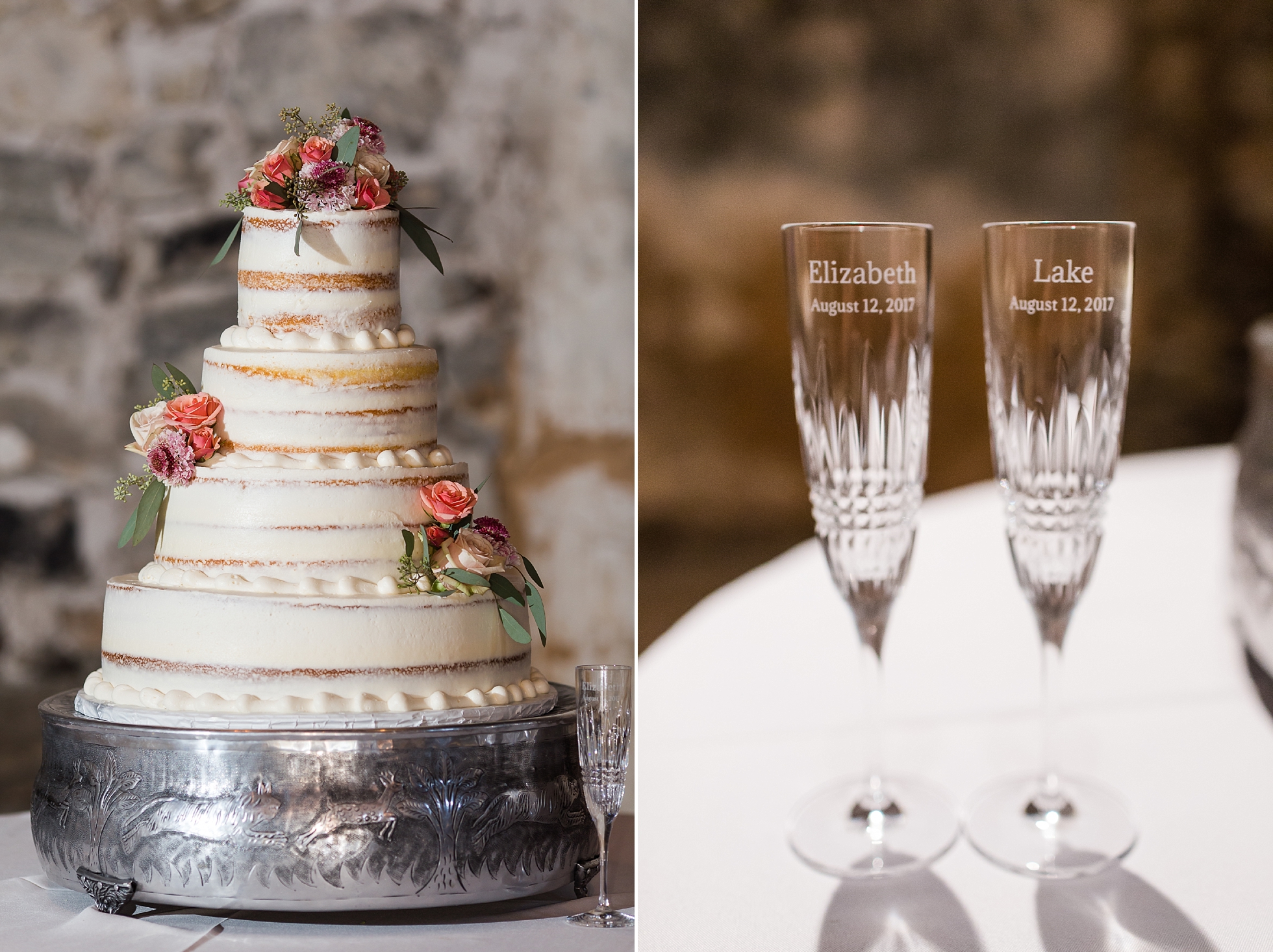 atlanta wedding details reception cake