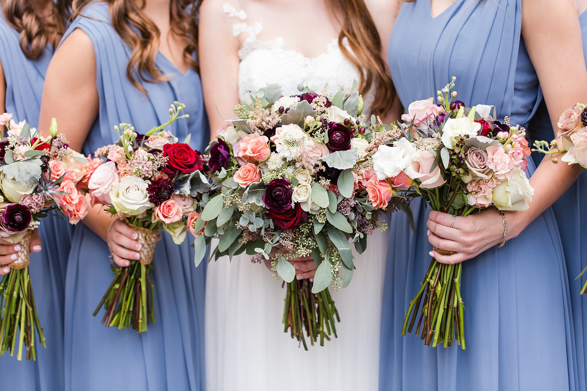 wedding flowers bouquets blue