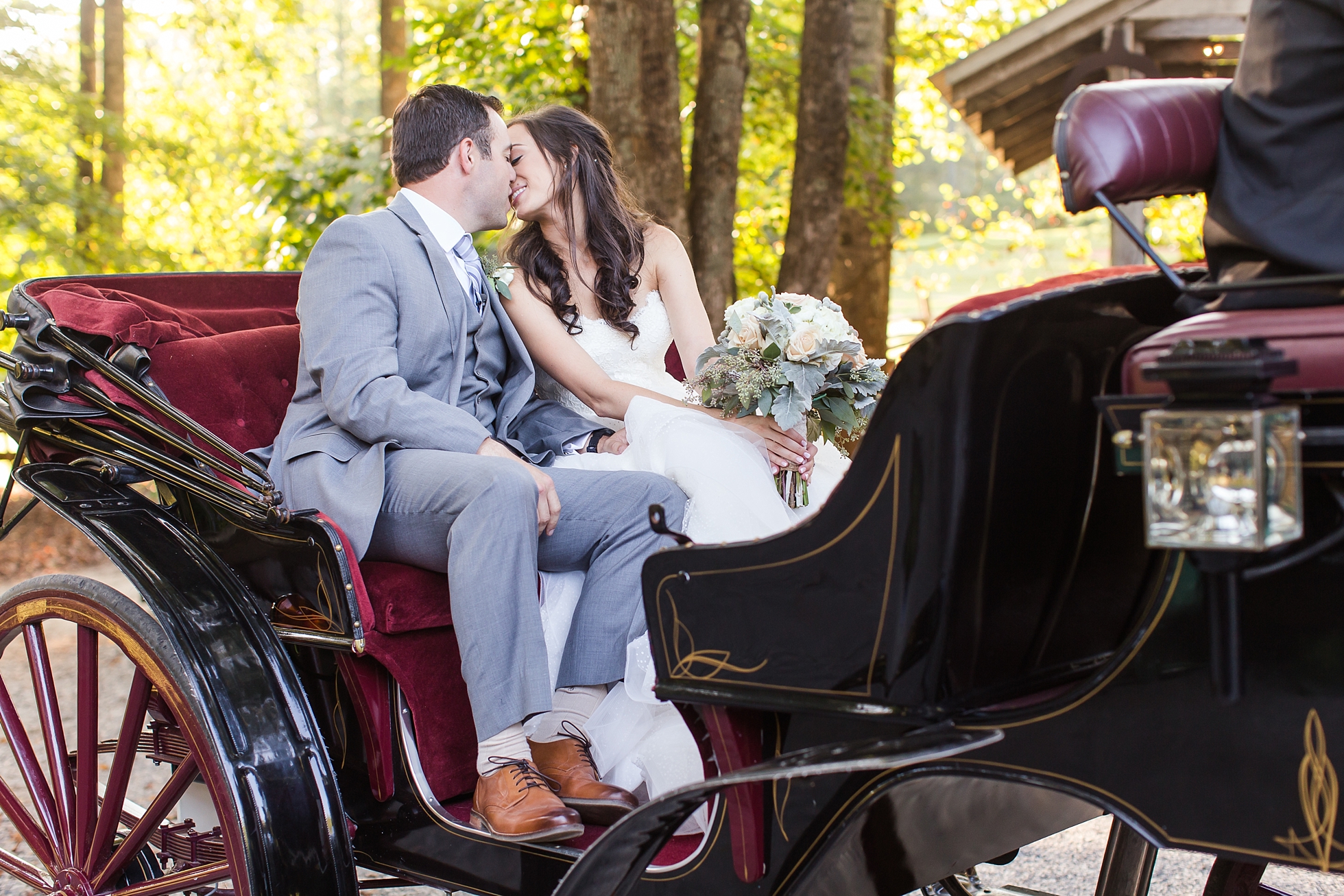 horse carriage fairytale wedding