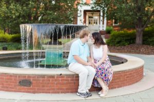 gcsu milledgeville campus engagement photos fountain
