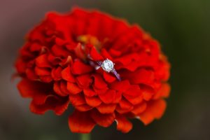 engagement ring flowers