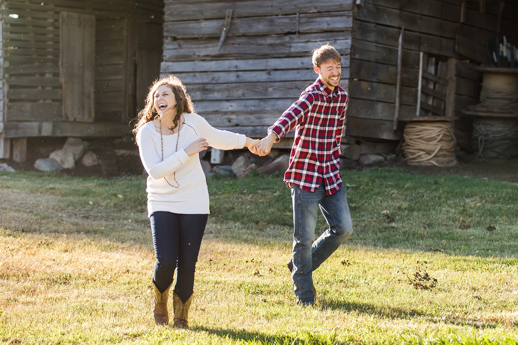 barn country rustic engagement