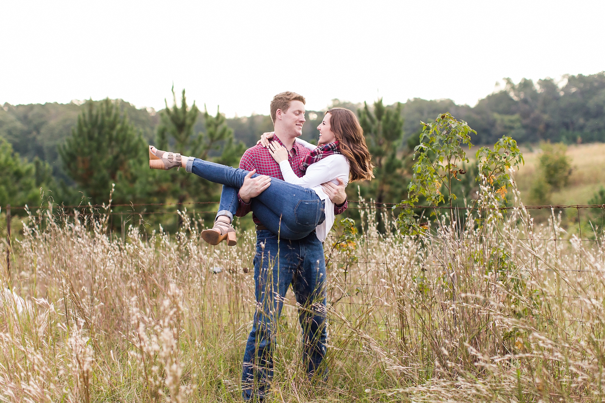 fall field engagement photography georgia