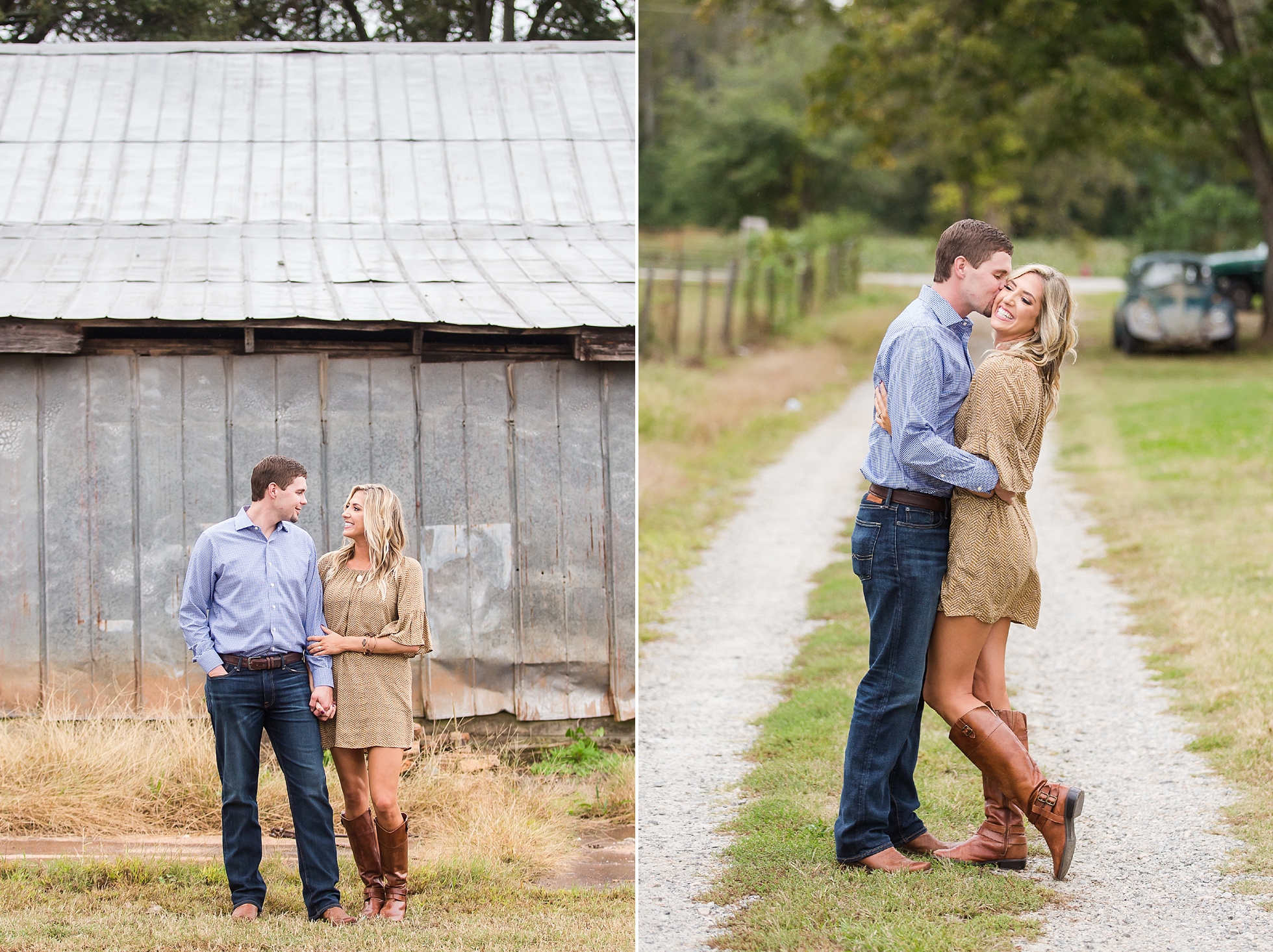 country rustic engagement photography
