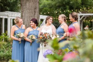 bridesmaids wedding blue thompson house